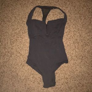 Black/dark grey dance leotard or bodysuit